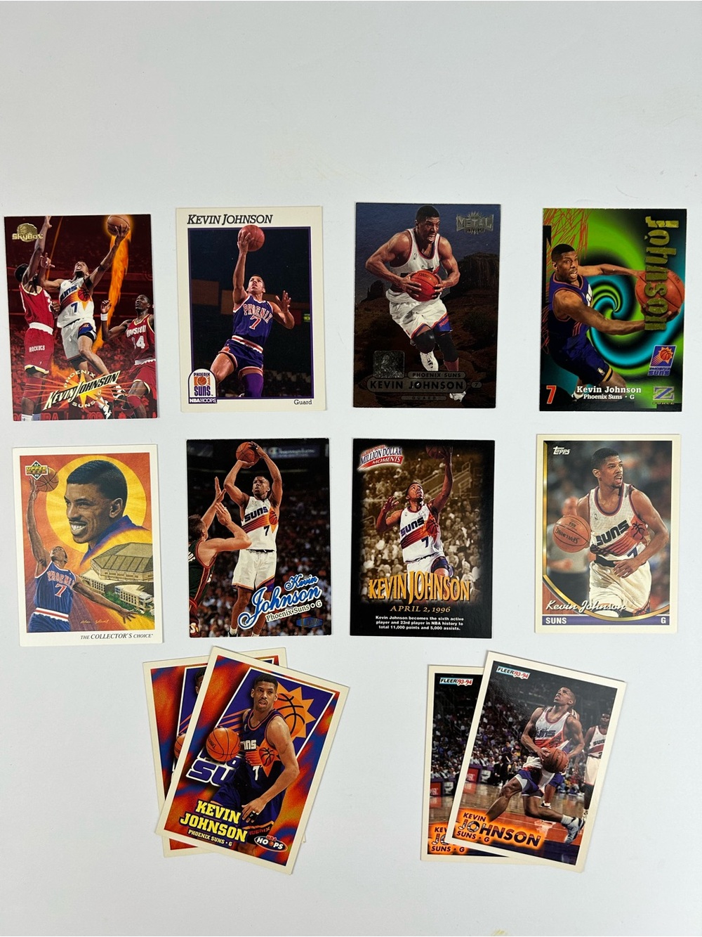 FINAL SALE! Kevin Johnson Phoenix Suns Cards Lot of 12 Vintage 1991-1998